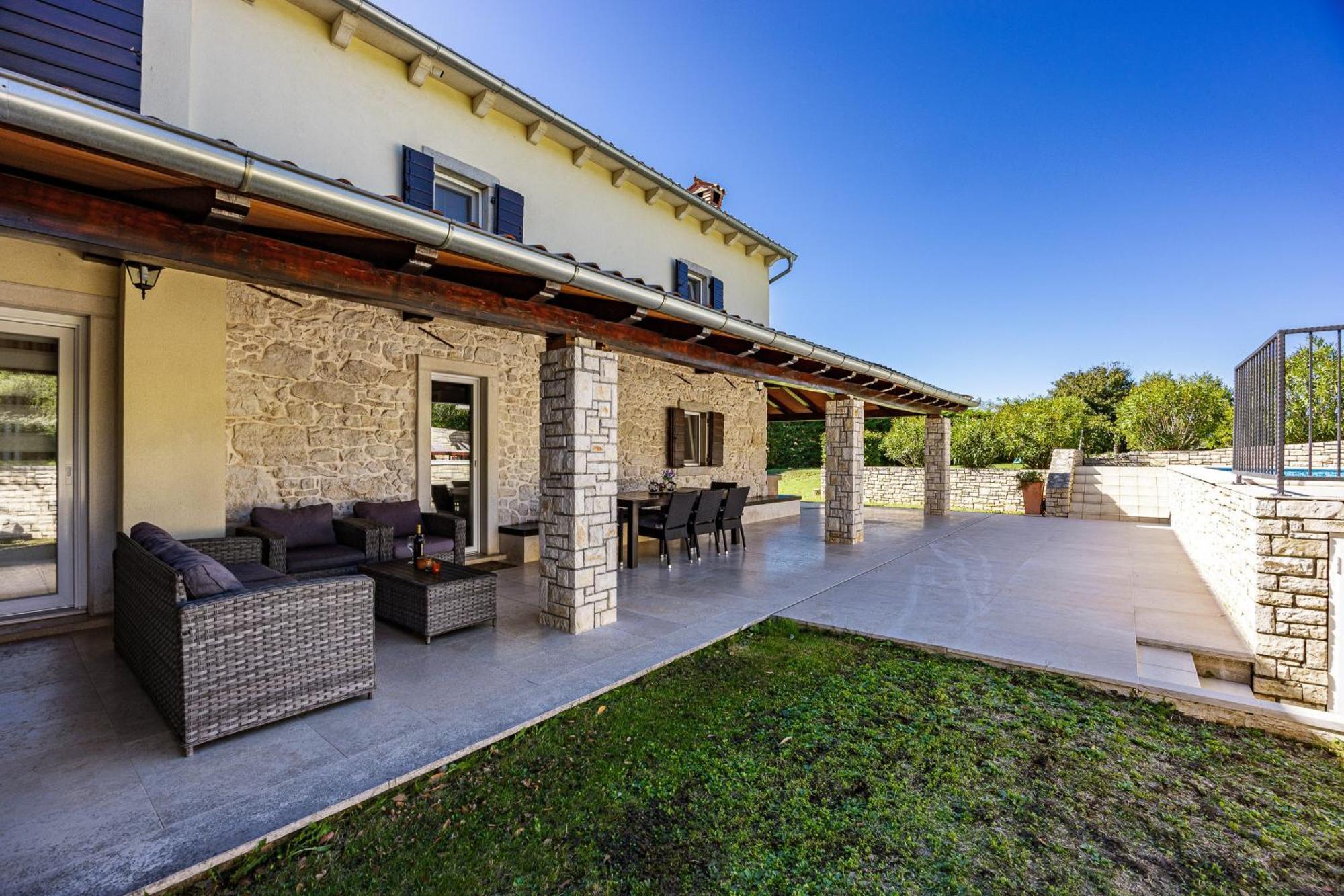 Charming Villa Antoana For Families And Kids In Labin - Rabac With Children Playground & Private Pool Exterior foto