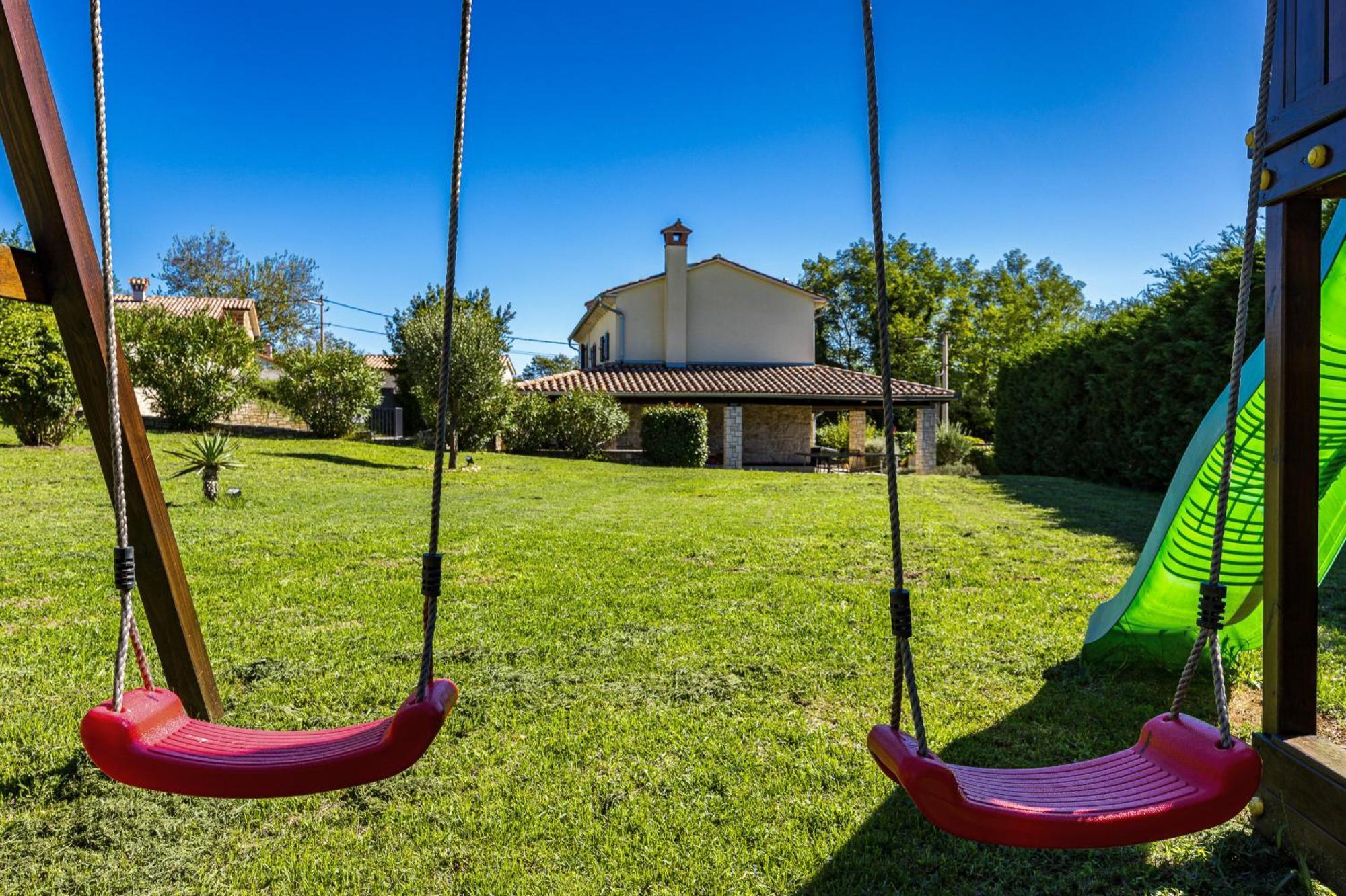 Charming Villa Antoana For Families And Kids In Labin - Rabac With Children Playground & Private Pool Exterior foto