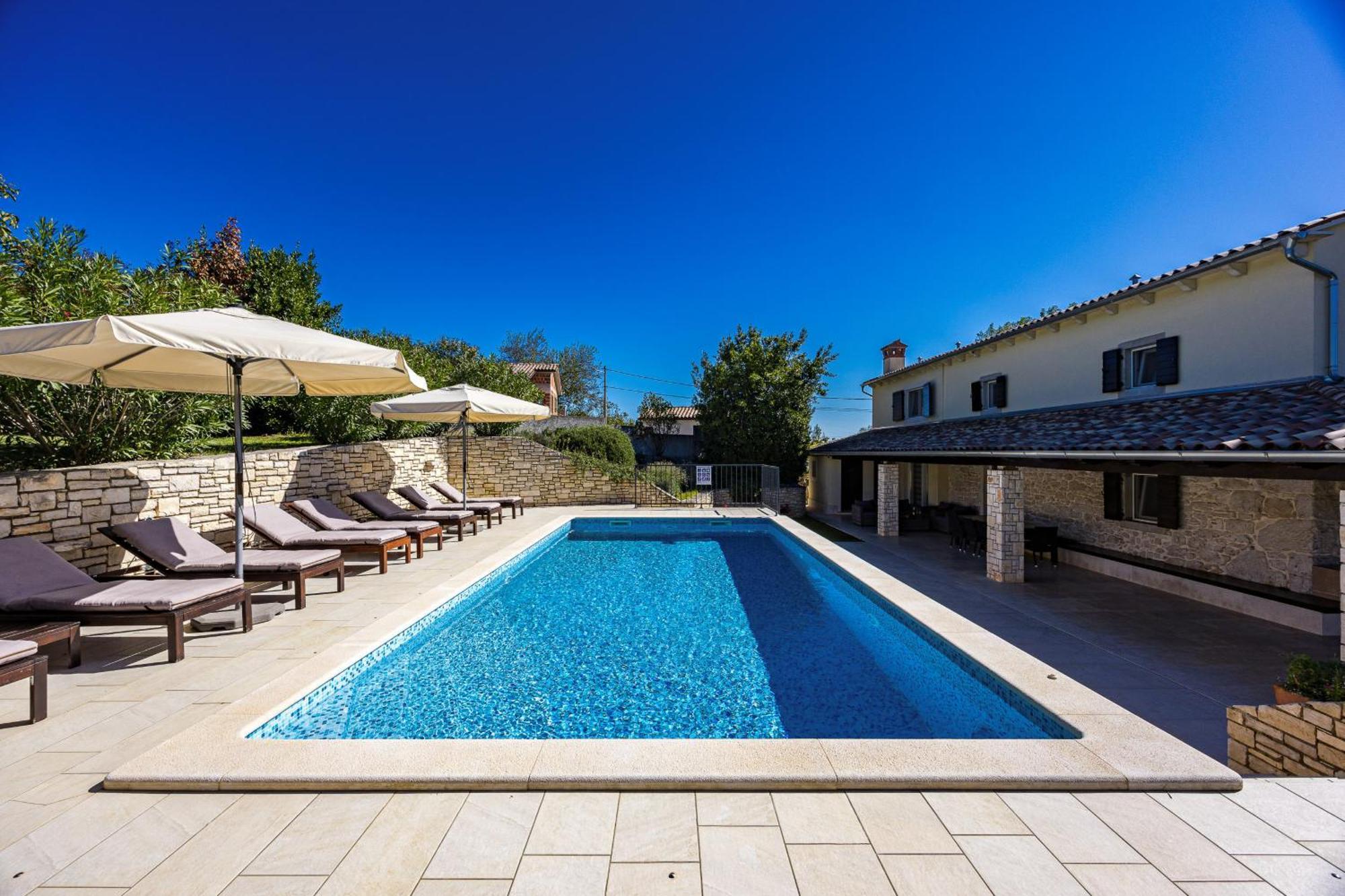 Charming Villa Antoana For Families And Kids In Labin - Rabac With Children Playground & Private Pool Exterior foto